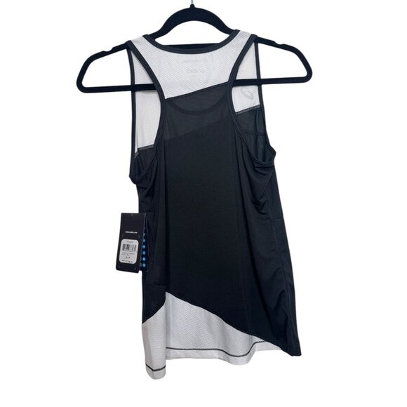 ASICS Black & White Mesh Racerback Tank Top | Size Small | NWT Lightweight Activ - Picture 2 of 2